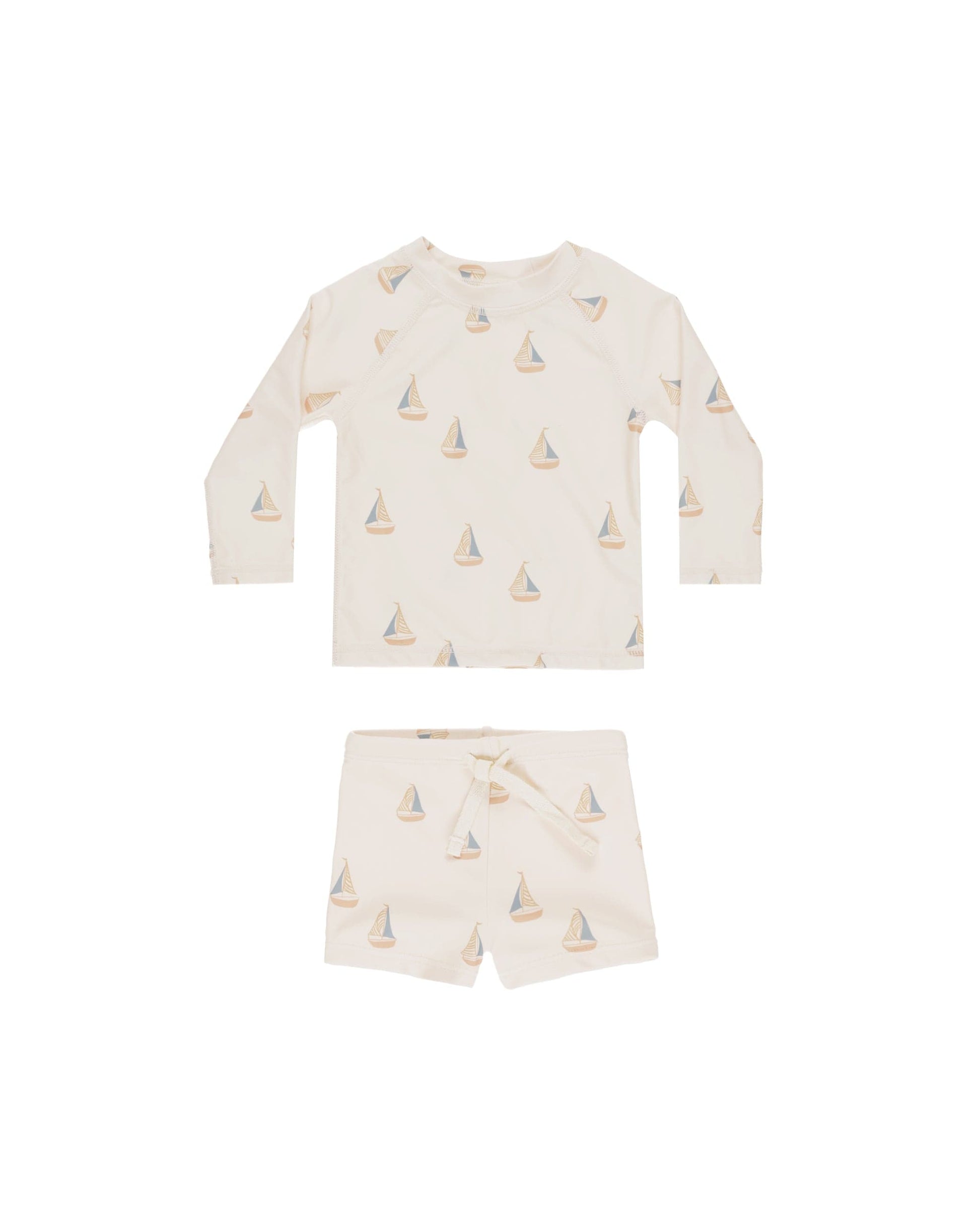 Rylee & Cru RASHGUARD BOY SET SAILBOATS