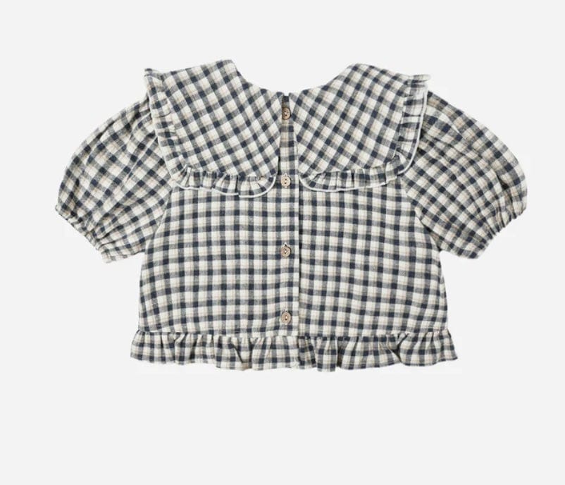 Rylee & Cru Rylee & Cru Prairie Blouse  Navy Check