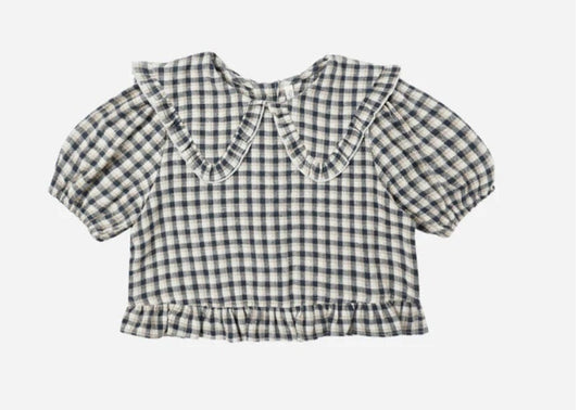 Rylee & Cru Rylee & Cru Prairie Blouse  Navy Check