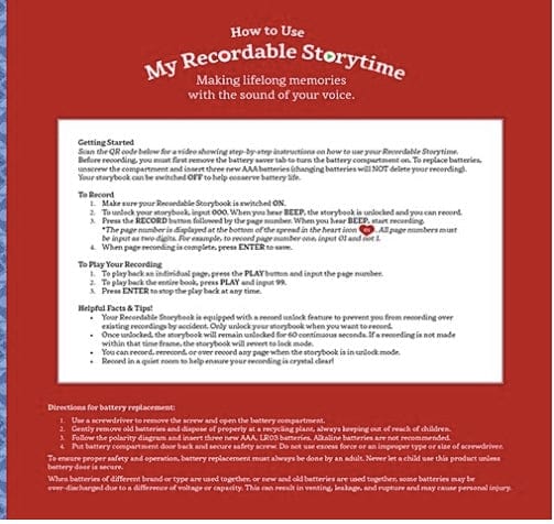 Sourcebooks My Recordable Storytime Miracle on 34th Street