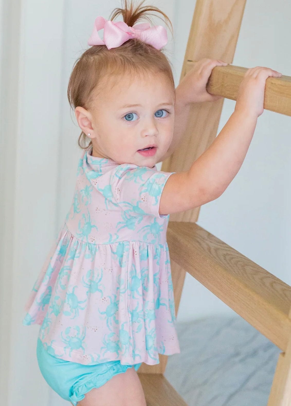 Sweet Bay/Wee Ones Pink Crab Peplum