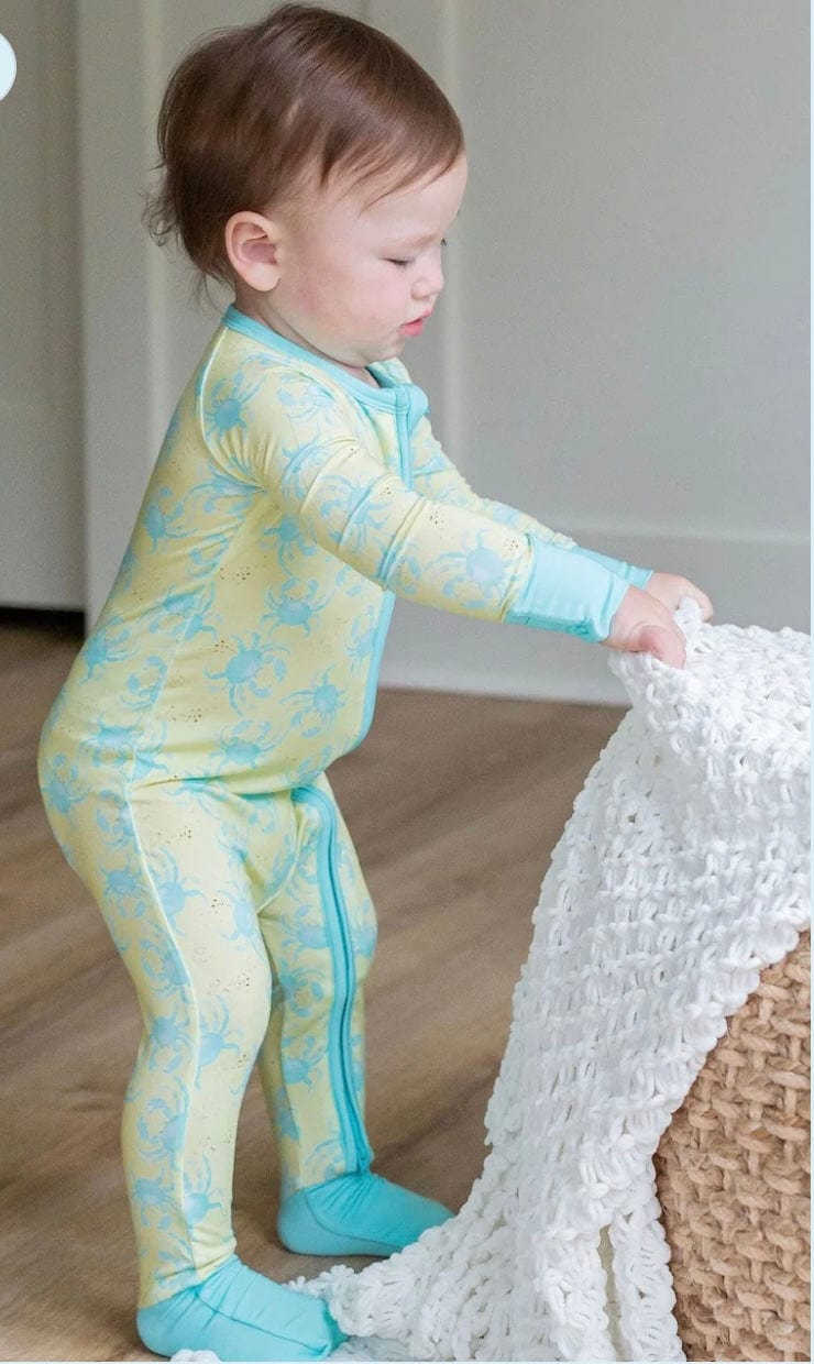Sweet Bay/Wee Ones Blue Crab zipper onesie