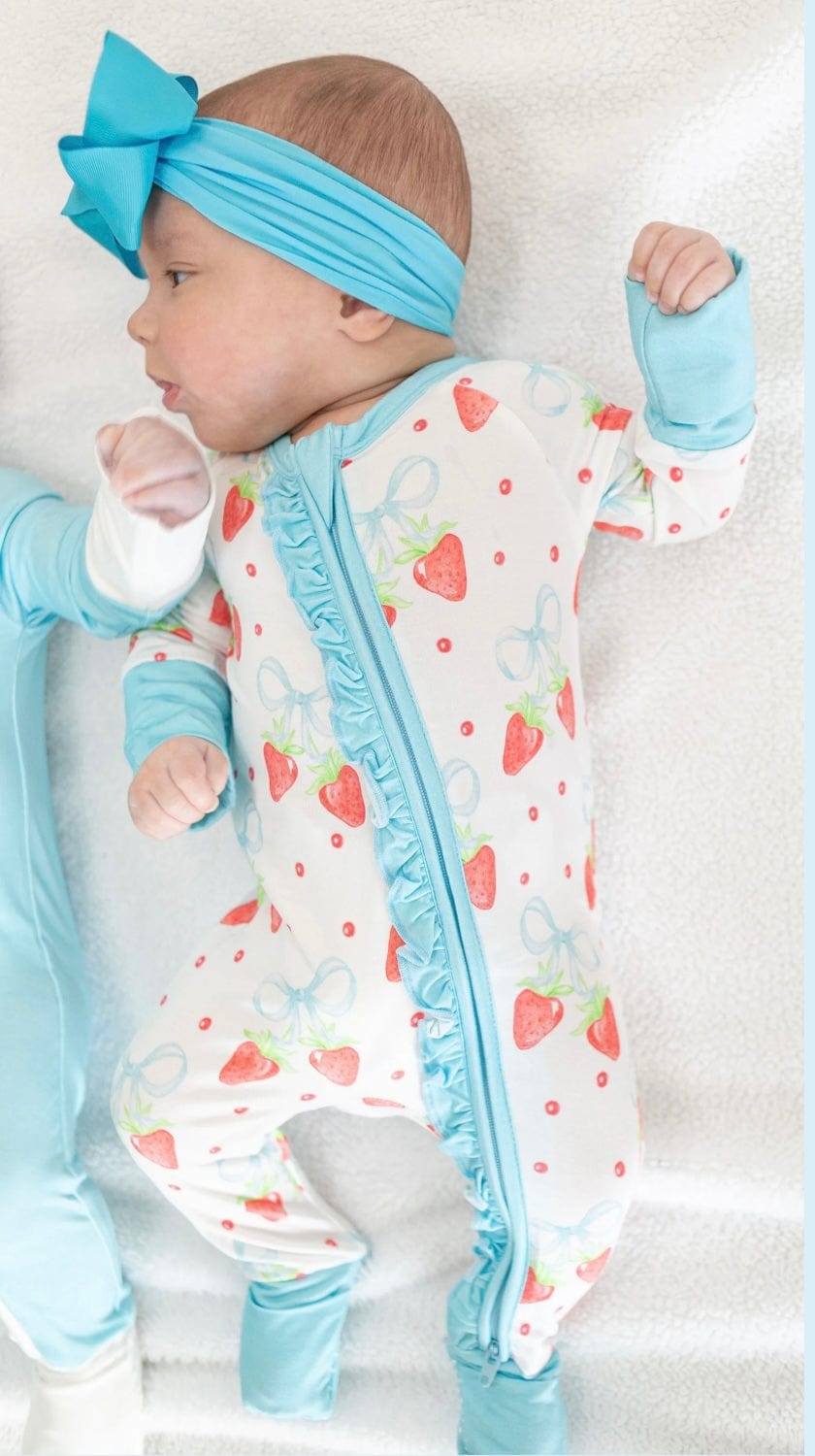 Sweet Bay/Wee Ones Strawberry zipper onesie