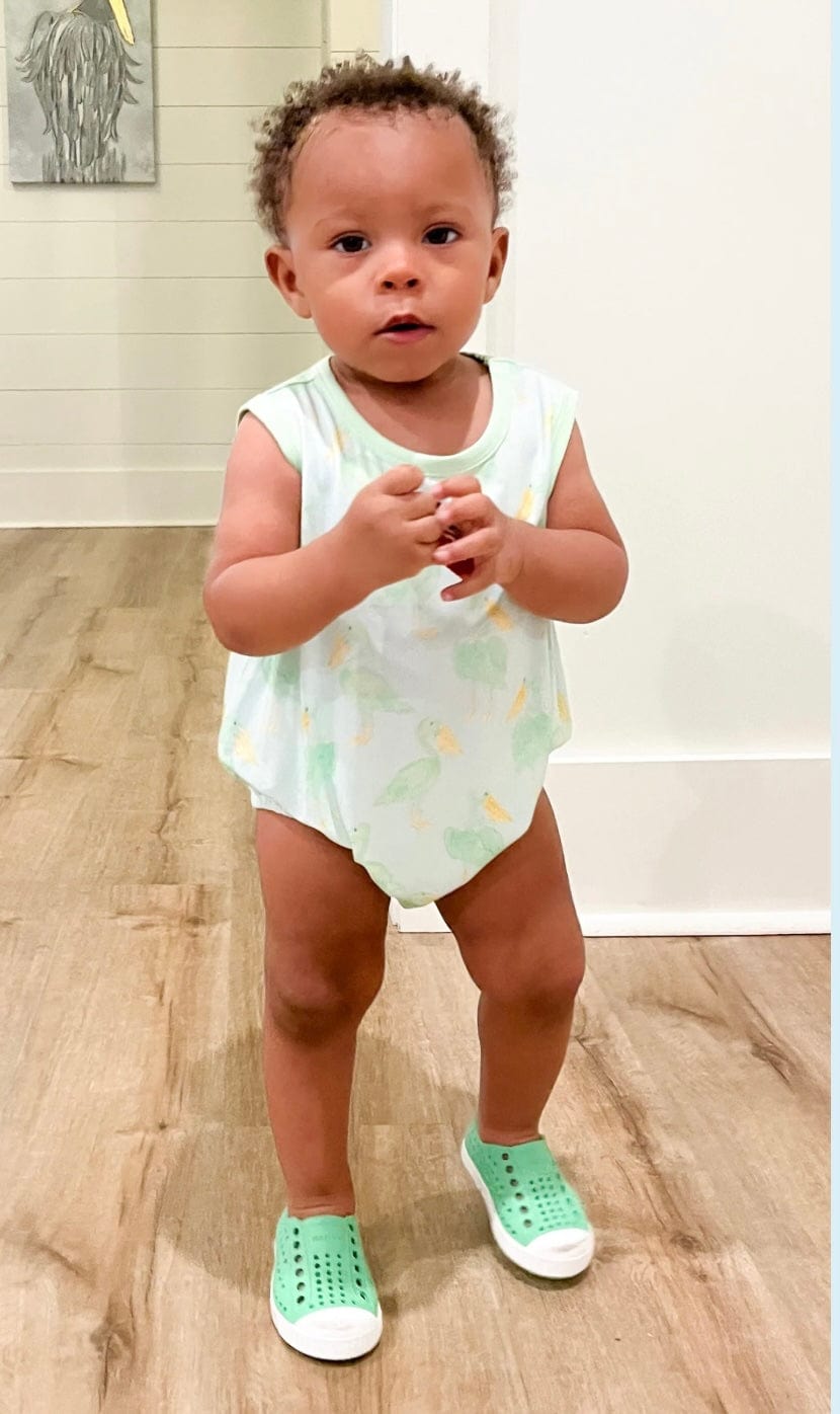 Sweet Bay/Wee Ones Mint Pelican Bubble Romper