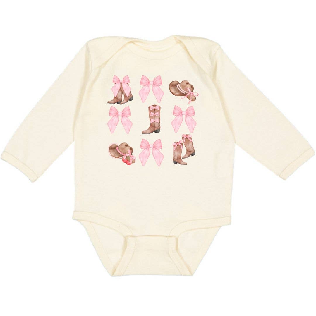 Sweet Wink 06-12M Coquette Cowgirl Long Sleeve Bodysuit - Baby Clothing GOL-80 NT-06-12M