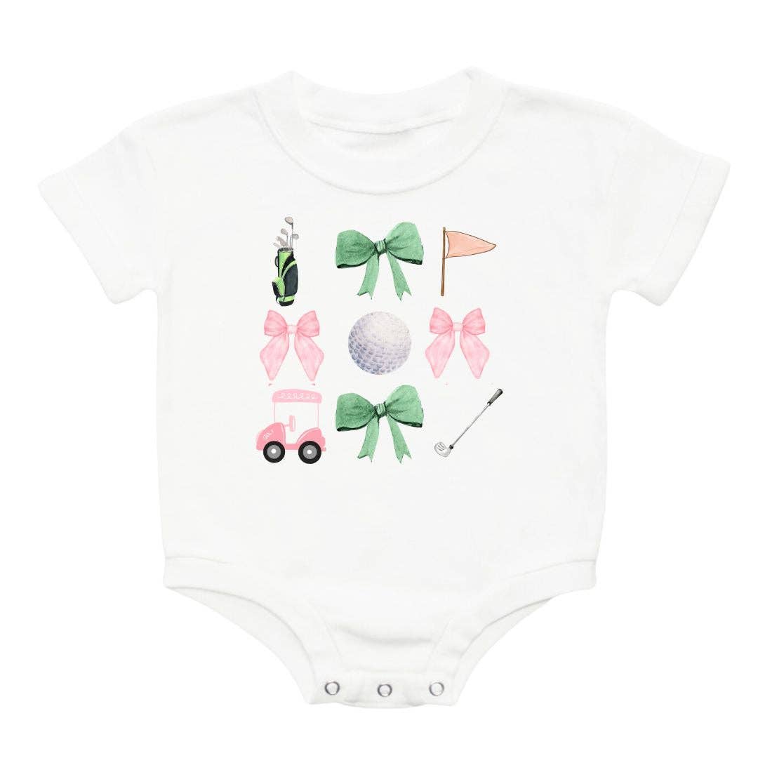Sweet Wink 12-18M Coquette Golf Girl Short Sleeve Romper - Baby Clothes GOS-126 WH-12-18M