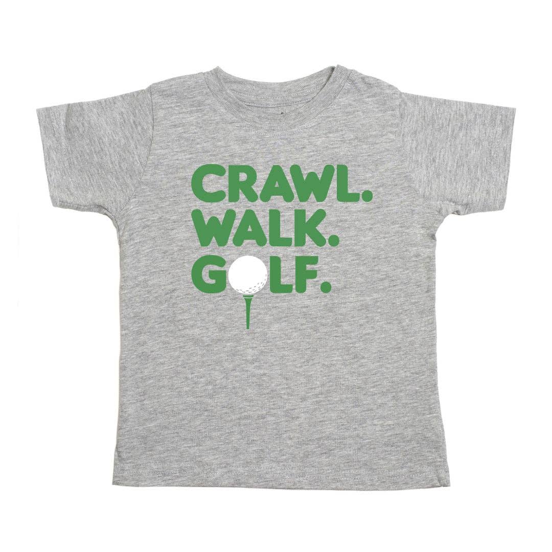 Sweet Wink 12-18M Crawl, Walk, Golf Short Sleeve T-Shirt - Gray - Kids Clothes BST-204 HG-12-18M