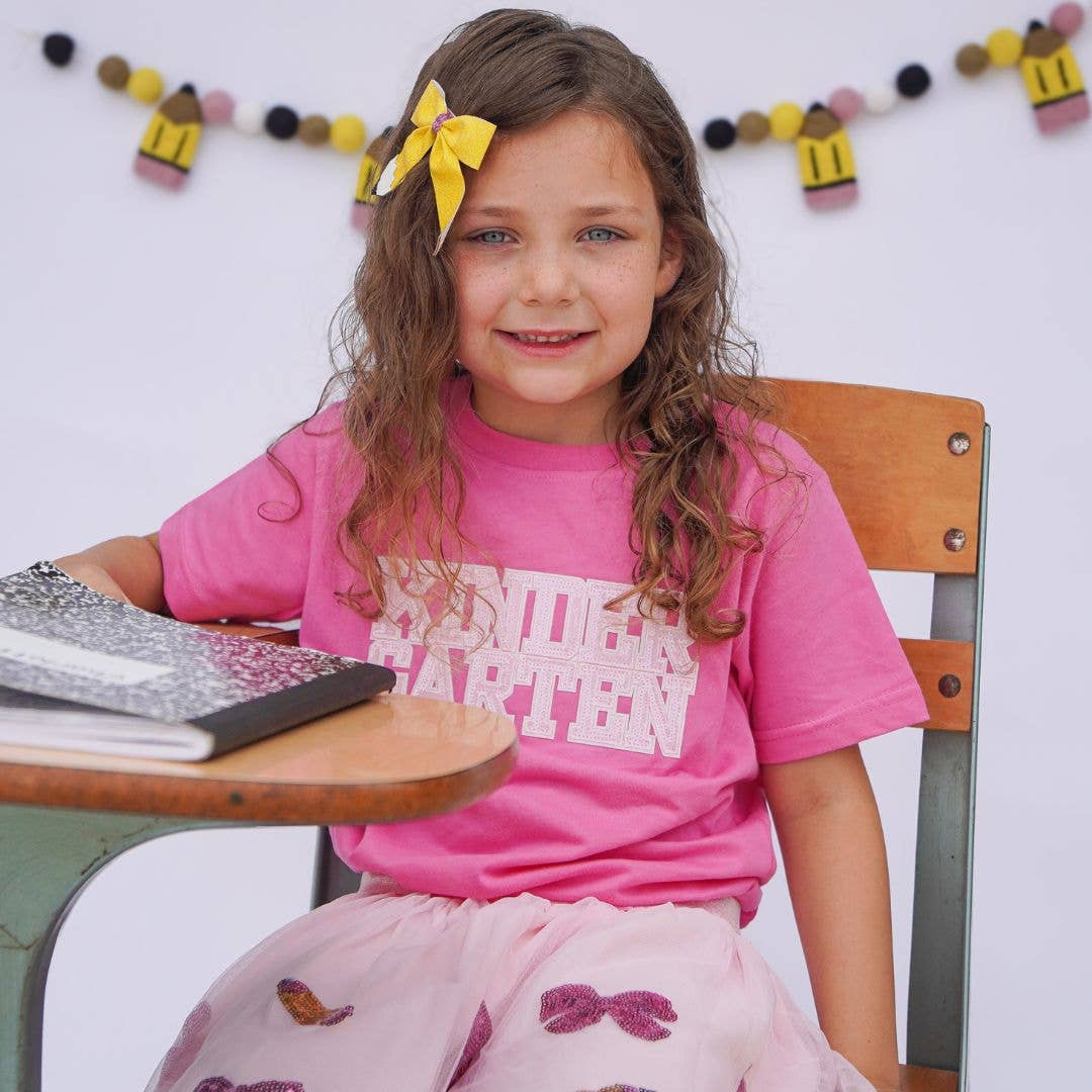 Sweet Wink 5/6Y Kindergarten Sequin Patch Short Sleeve T-Shirt Girls Clothes GST-296 RP-5/6Y