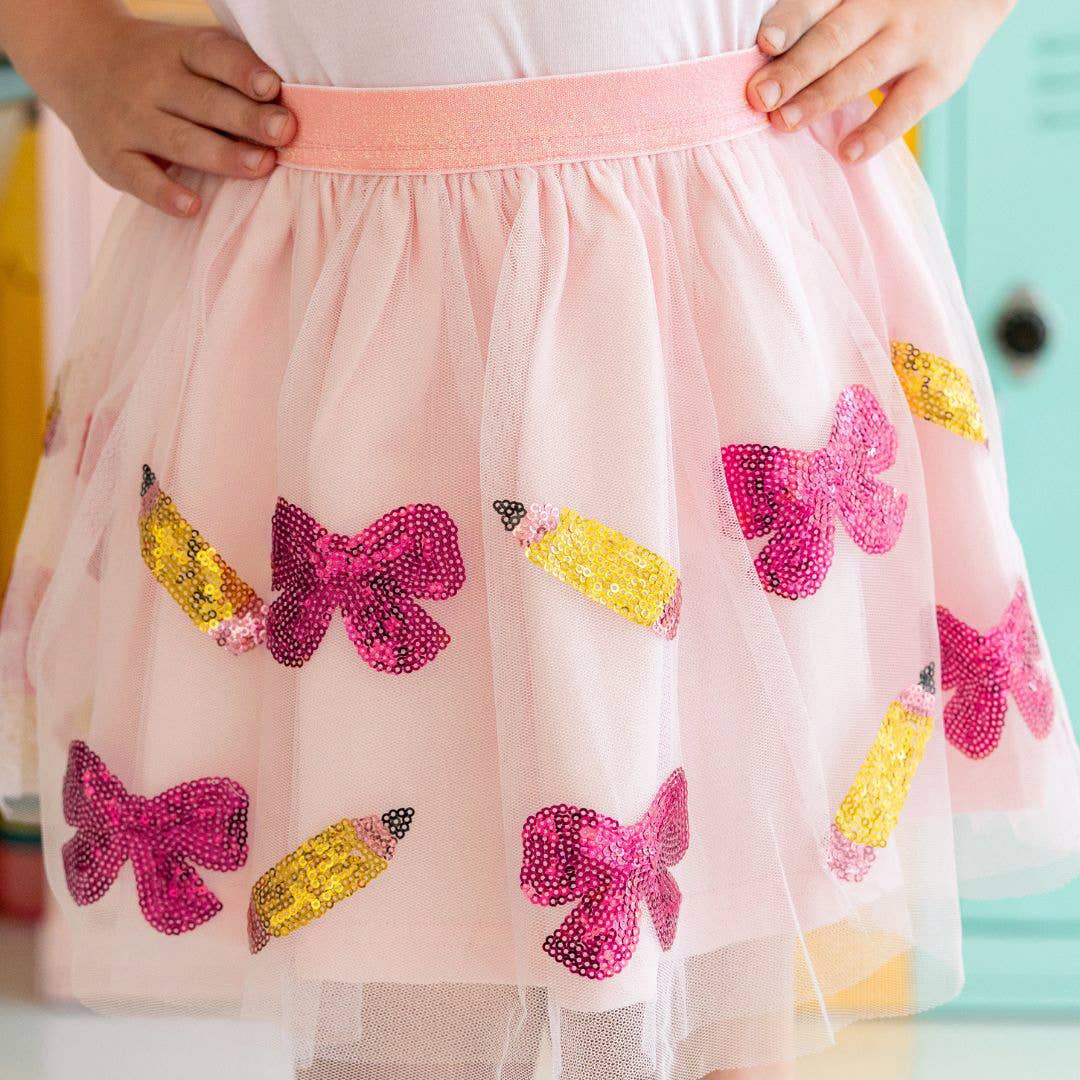Sweet Wink Back to School Cutie Sequin Tutu - Kids Clothing