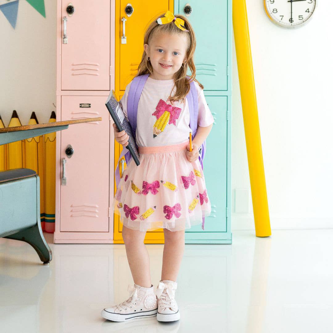 Sweet Wink Back to School Cutie Sequin Tutu - Kids Clothing