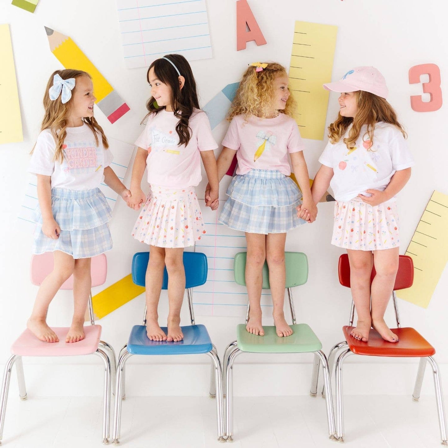 Sweet Wink Blue Plaid Skort - Back To School - Kids Boutique Clothing