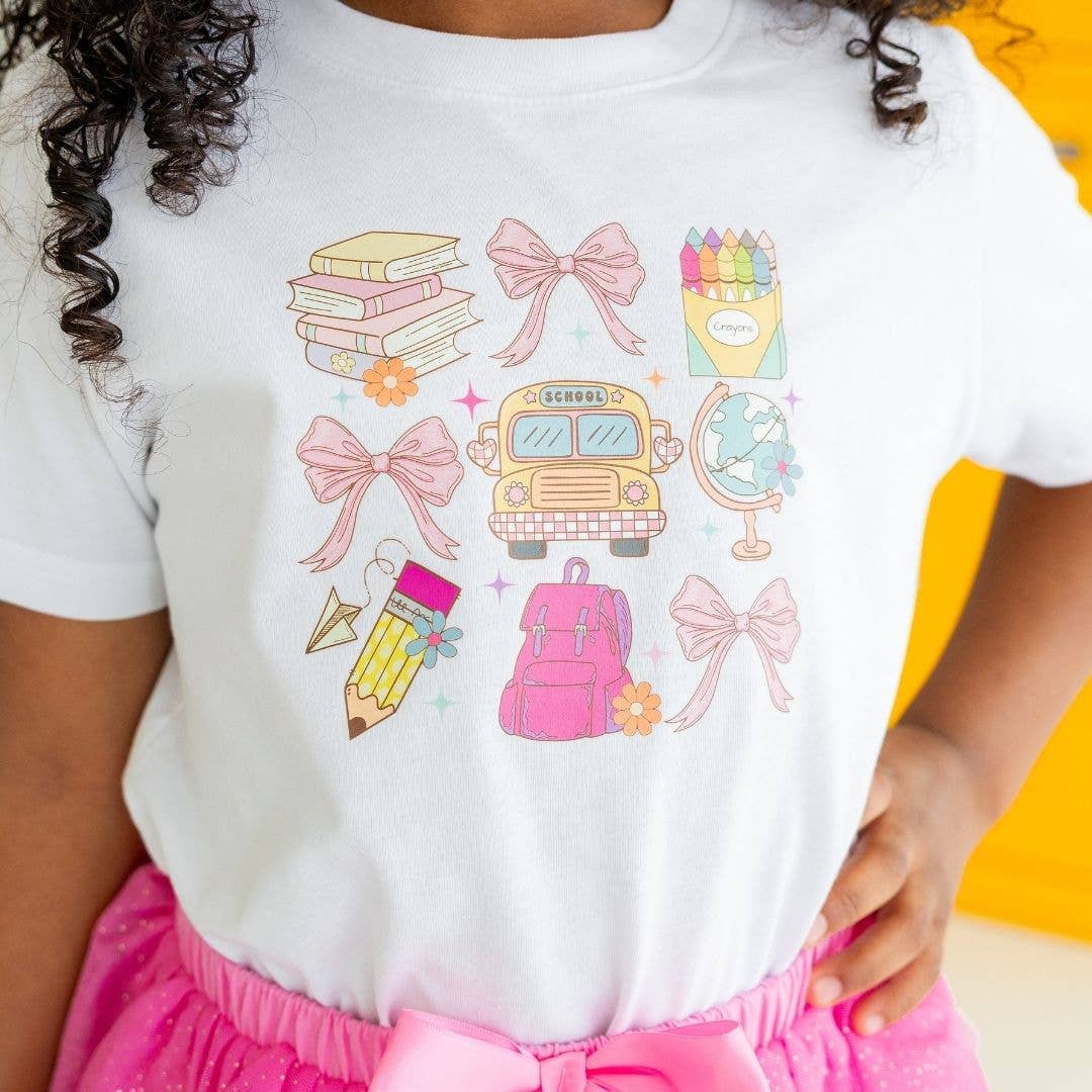 Sweet Wink Coquette School Doodle Short Sleeve T-Shirt - Girls Clothes