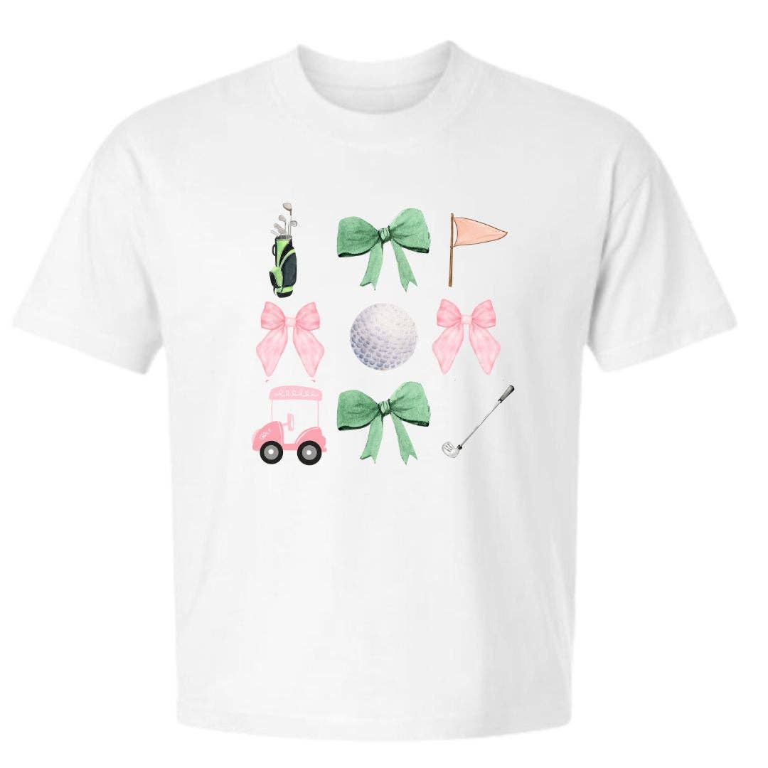 Sweet Wink M Coquette Golf Girl Adult Short Sleeve T-Shirt - Spring 2025 AST-14 WH-M