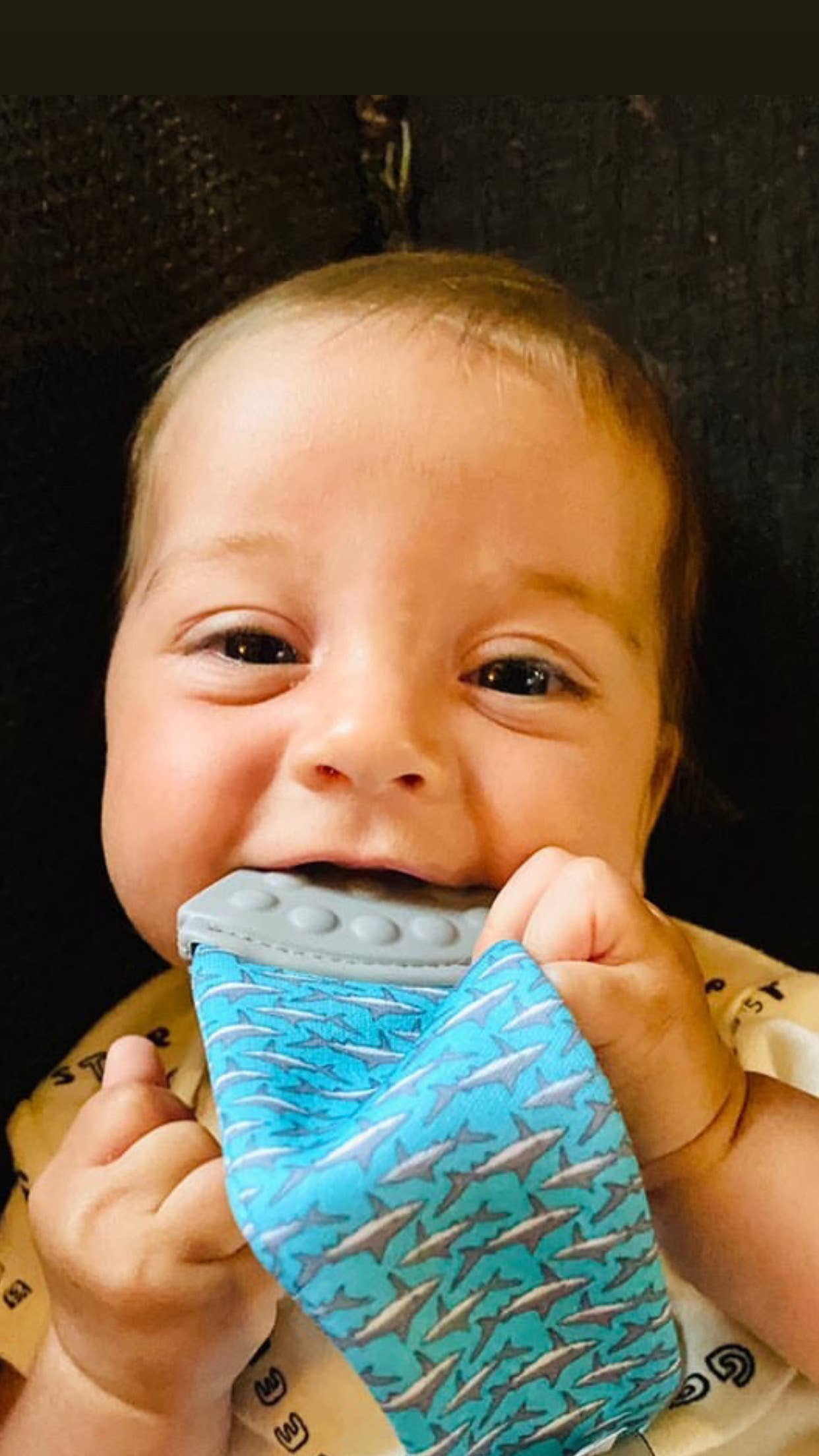 Tasty Tie® Tasty Tie Teether, Crinkle Toy, Baby Boy Gift (Shark) tt-shark-1