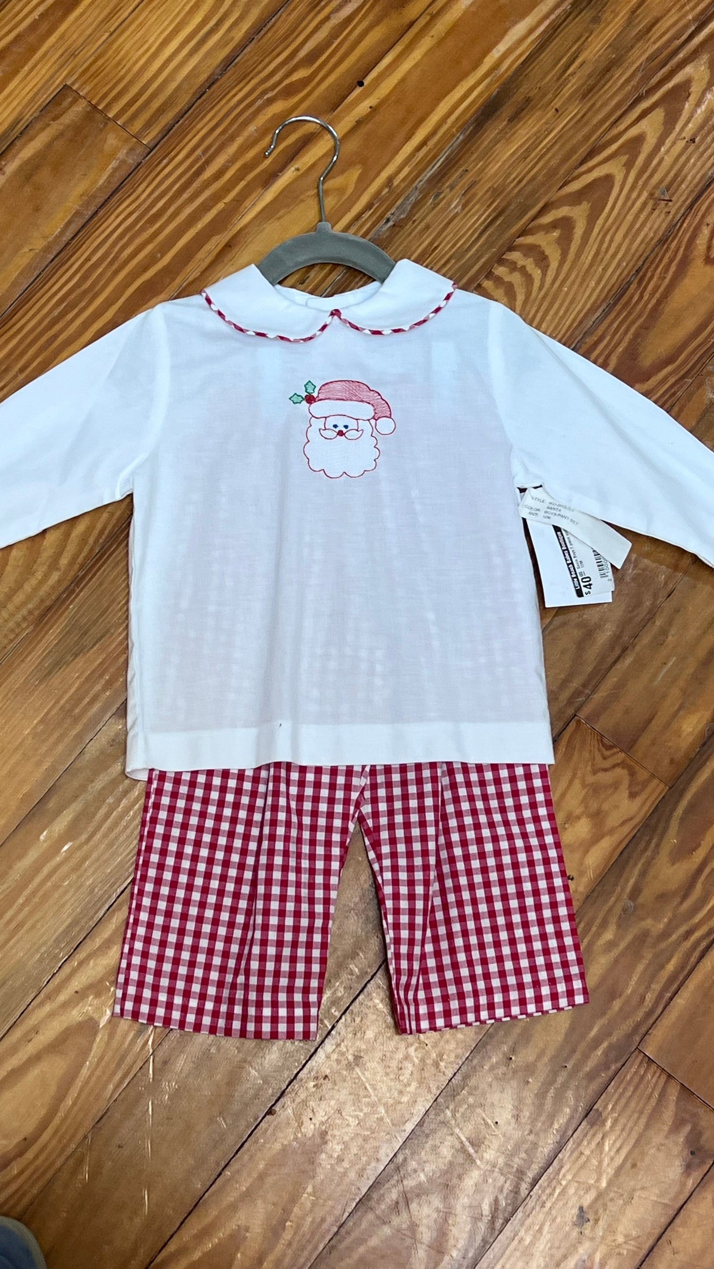 The Bailey Boys 12M Santa Boys 2 piece outfit 12M