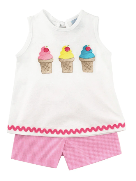 The Bailey Boys Girls Shorts Set- Ice Cream Dreams