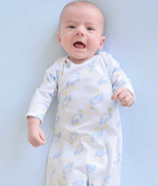 The Beaufort Bonnet Company The Beaufort Bonnet Company Blue Stork Gown