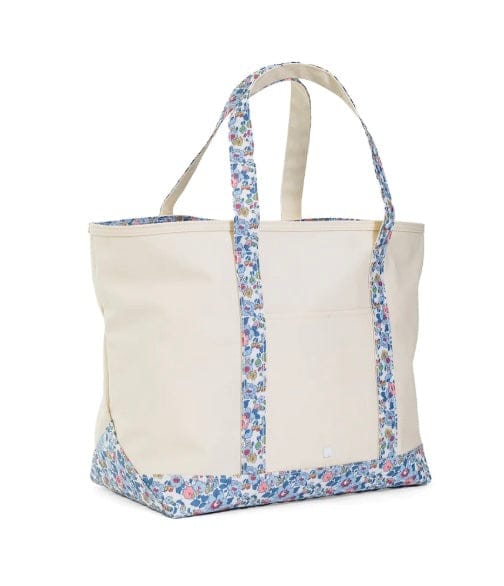 Trvl Design MAXI TOTE - COATED CANVAS Large NATURAL With BRIDGEHAMPTON TRIM