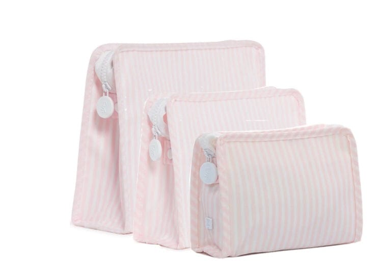 Trvl Design ROADIE Zip Pouch - PIMLICO STRIPE PINK
