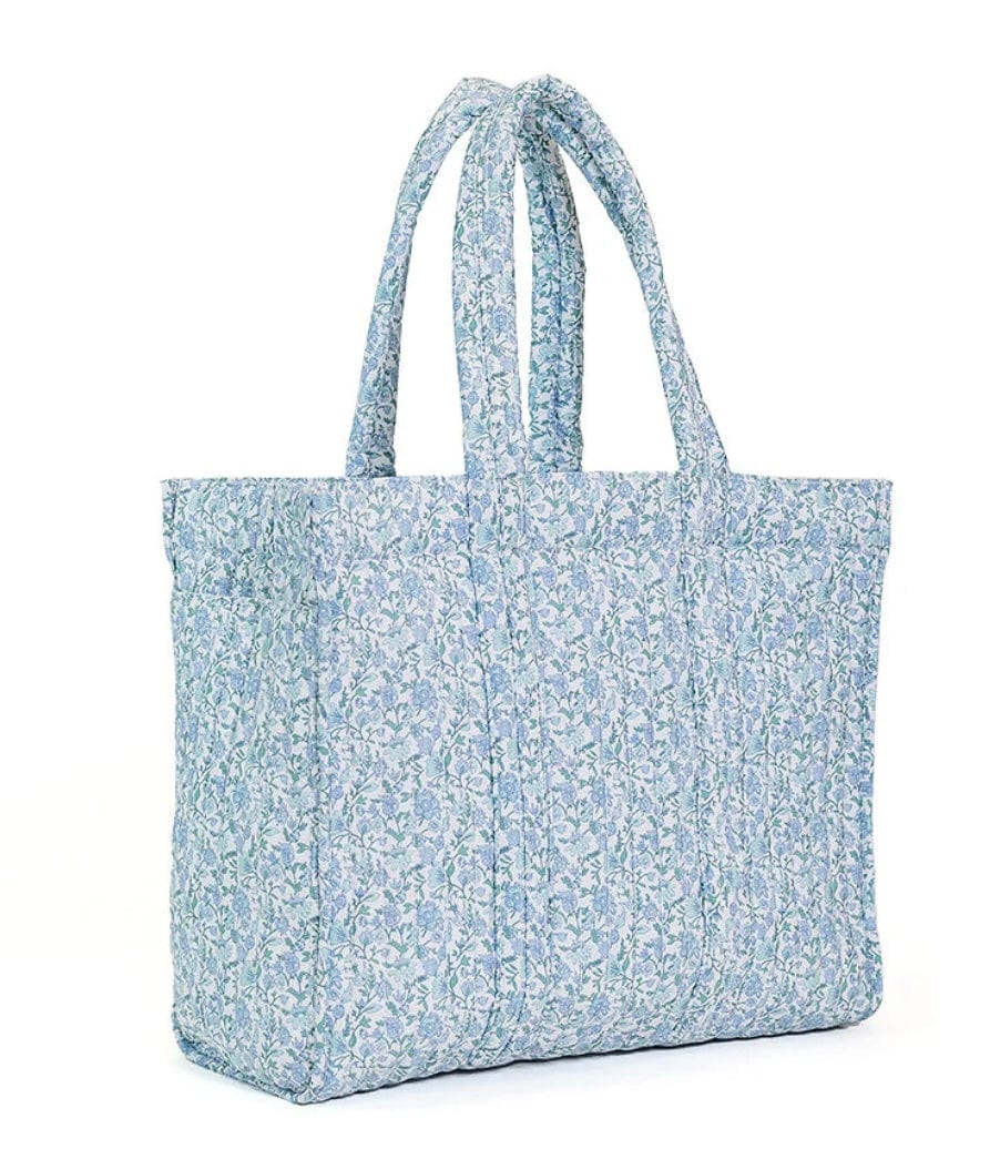 Quilted Go Go Tote- Pink Stripe main image 1
