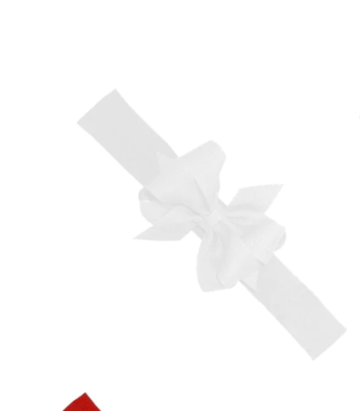 Wee One Classic Grosgrain Double Bow on Cotton Lycra Head Wrap