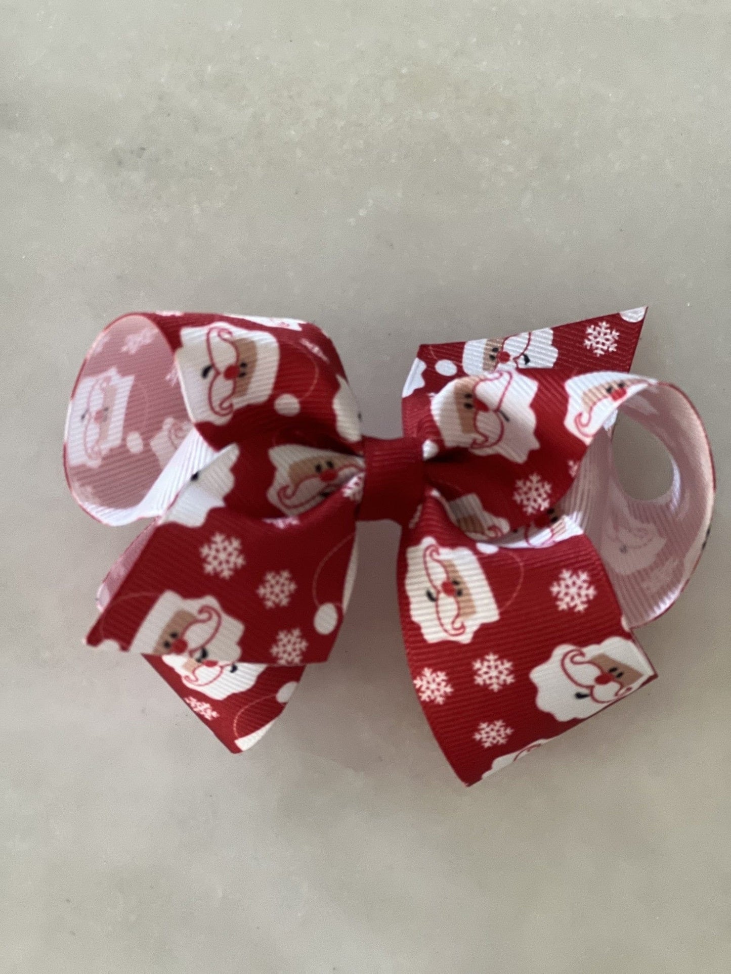 Wee One Default Medium Santa printed Red Bow