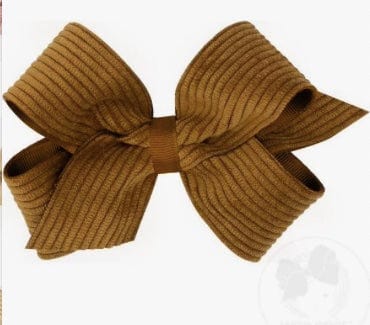 Wee Ones Brown Wee Ones Medium corduroy bow