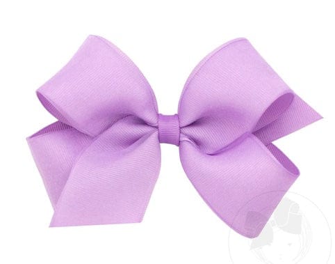 Wee Ones Lavender Medium Organza and Grosgrain Overlay Hair Bow