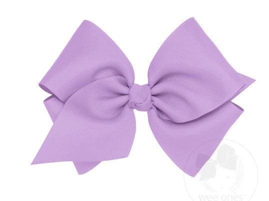 Wee Ones MINI KING Grosgrain Bow / LT ORCHID Wee Ones Grosgrain Hair Bow