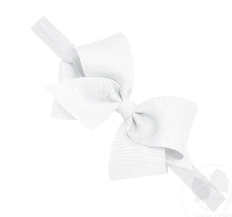 Wee Ones Small Hair Bow on Baby Headband