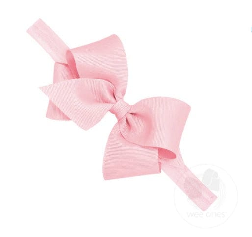 Wee Ones Small Hair Bow on Baby Headband