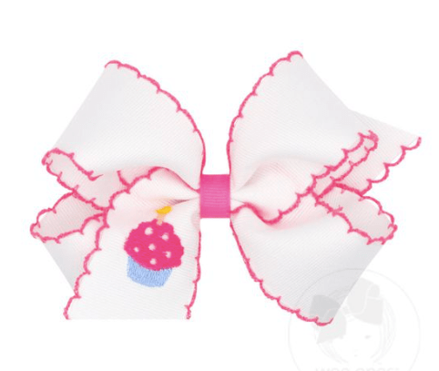 Wee Ones Wee Ones Birthday Cupcake Emb. Bow