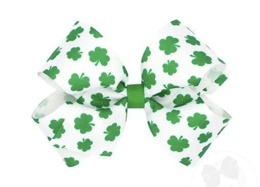 Wee Ones Med Shamrock Hair Bow
