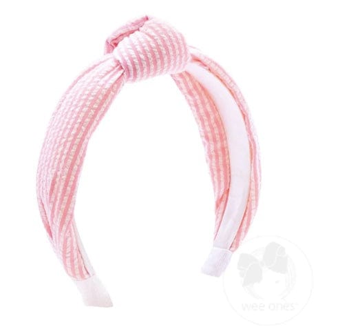 Wee Ones Seersucker Knot Padded Headband