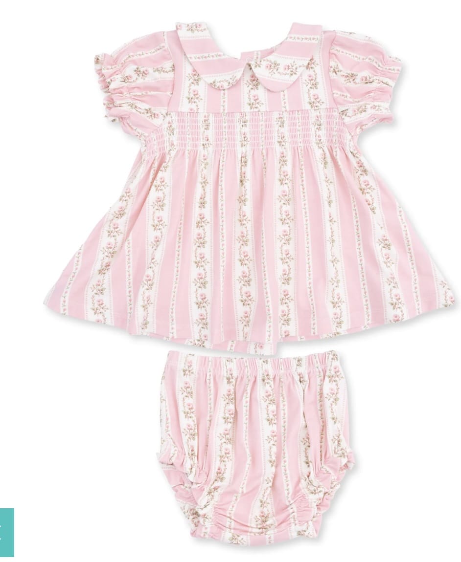 Antoinette Stripe - Smocked Dress Set