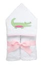 3 MARTHAS Alligator Every kid Towel, Pink
