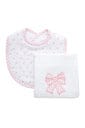 3 MARTHAS Bow Basic Bib & Burp Boxed Set