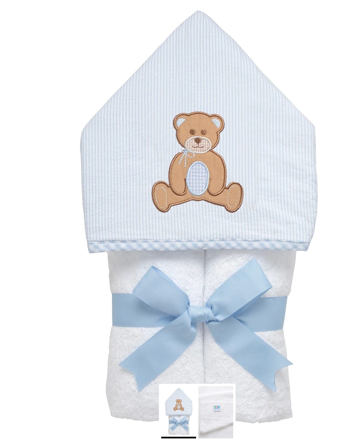 3 Marthas Teddy Bear Everykid Towel, Blue