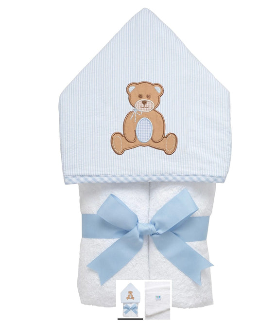 3 Marthas Teddy Bear Everykid Towel, Blue