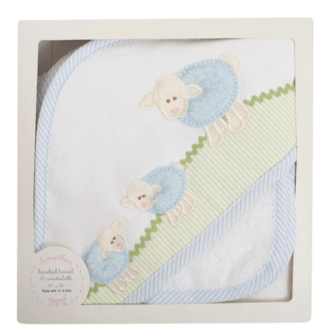 3 Marthas Lamb Hooded Towel Set