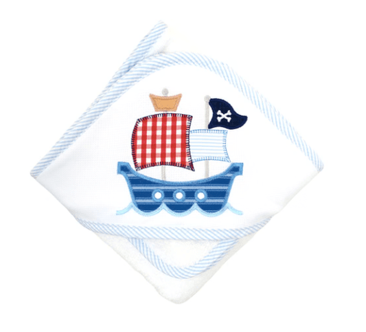 3 Marthas Pirate Hooded Towel Set