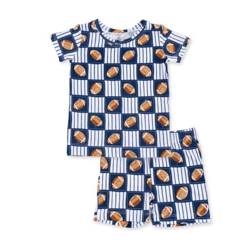 Football Patchwork Loungewear Short Set