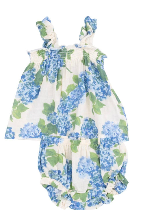 Angel Dear Top & Bloomer Set Watercolor Hydrangeas