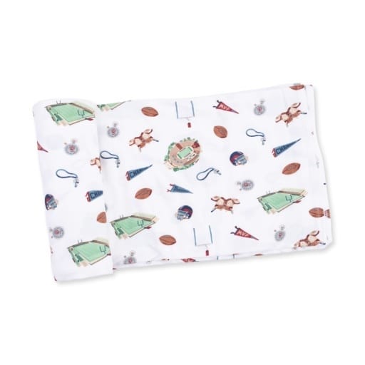 ANGEL DEAR Angel Dear Girls Accessories-baby Gear Vintage Football - Swaddle Blanket