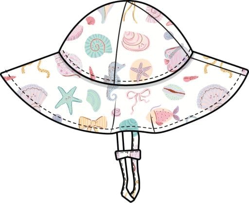 ANGEL DEAR Angel Dear Girls Accessories-headwear Beach Days - Wide Brim Sun Hat