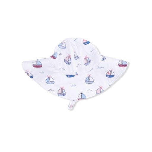 ANGEL DEAR Angel Dear Girls Accessories-headwear Bubbly Sailboats Pink - Wide Brim Sun Hat