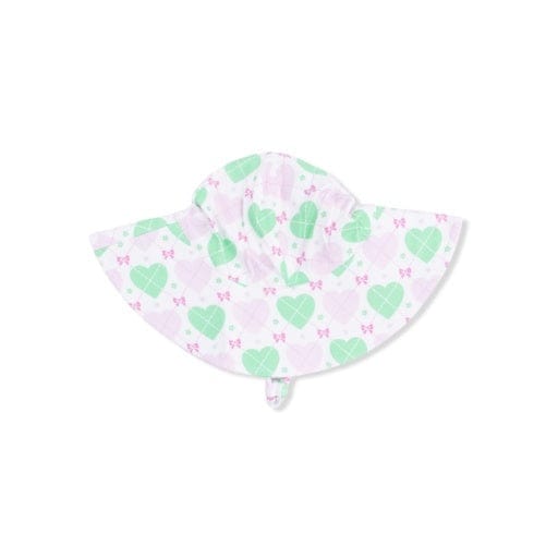 ANGEL DEAR Angel Dear Girls Accessories-headwear Heart Argyle - Wide Brim Sun Hat