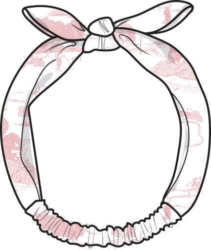 ANGEL DEAR Angel Dear  Golf Toile Pink - Knot Headband