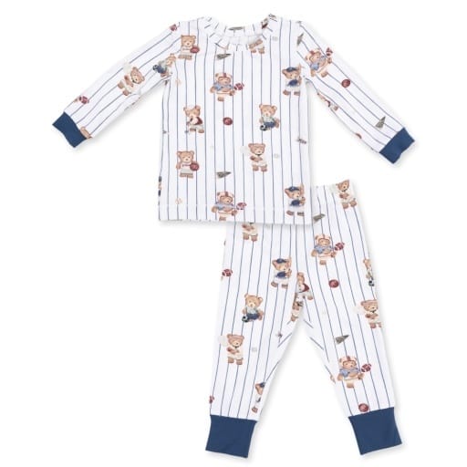ANGEL DEAR Angel Dear Boys Boys-pjs Mixed Sports Bears - Long Sleeve Loungewear Set