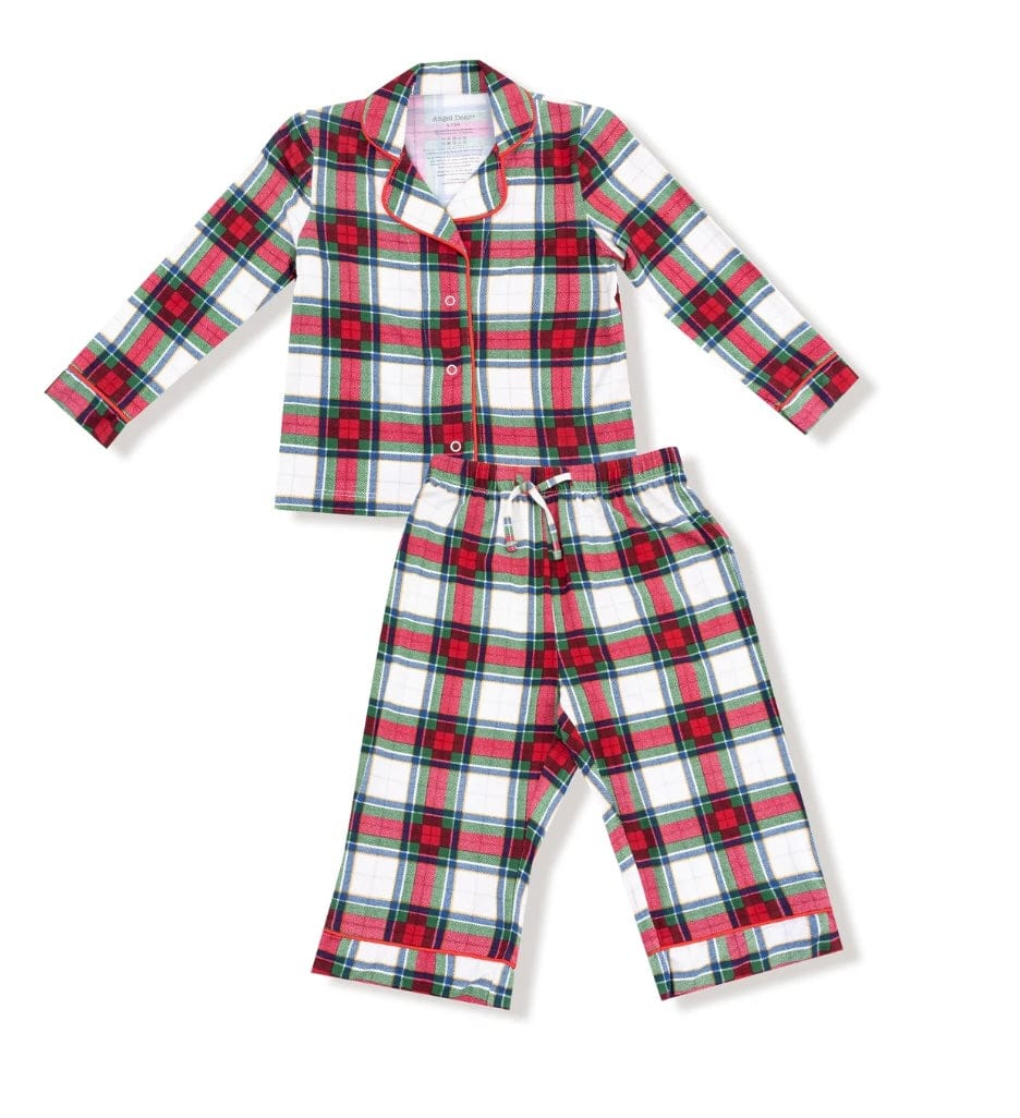 Angel Dear Holiday Plaid Kids PJ's